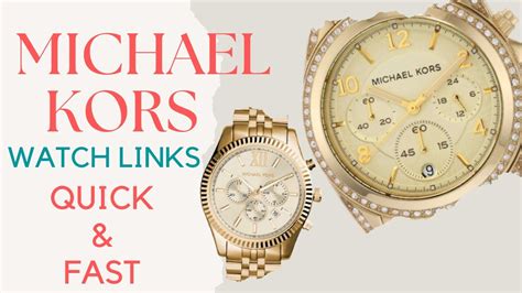 remove links from michael kors watch